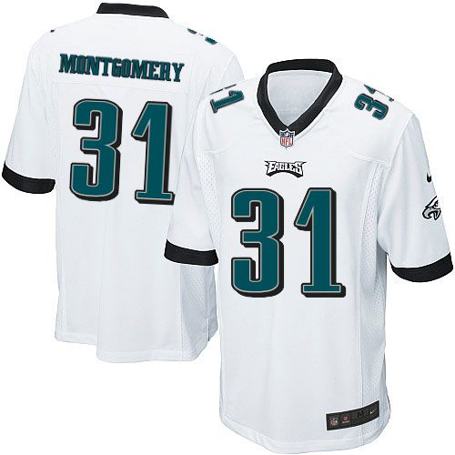 Men Philadelphia Eagles 31 Wilbert Montgomery Nike White Retired Player NFL Jersey